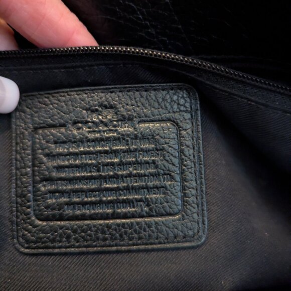 Coach Womens Mercer 30 Satchel Bag Black Leather Handbag Turnlock - Picture 9 of 12